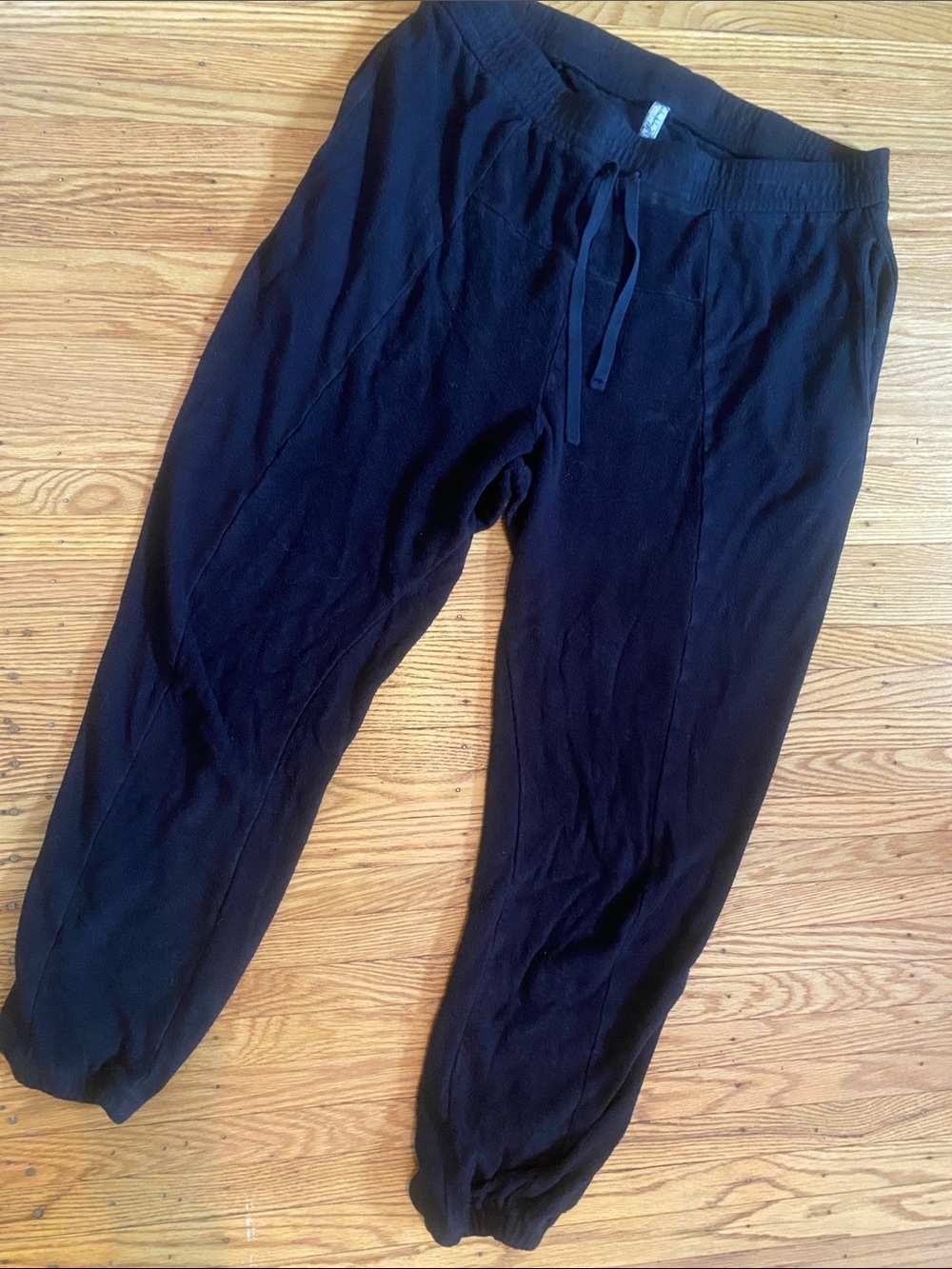 Free People Black Drawstring Jogger Pants